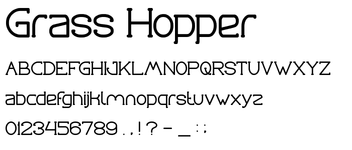 Grass Hopper font